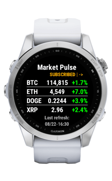 Detail view — price & change